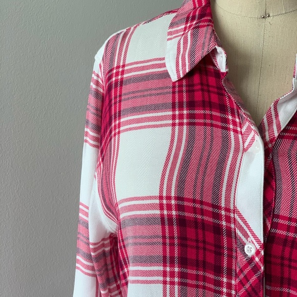 Rails raspberry and white plaid shirt - Picture 4 of 5